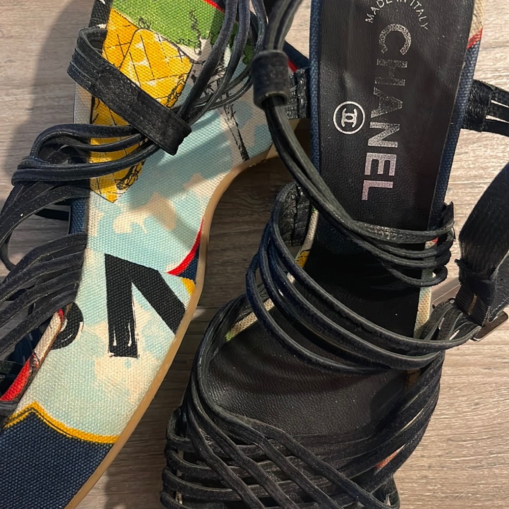 Adorable Chanel wedge shoes